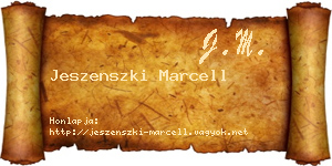 Jeszenszki Marcell névjegykártya