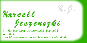 marcell jeszenszki business card